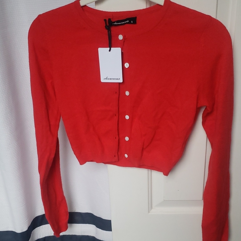 Olivaceous Vibrant Red Kids Cardigan *HOST PICK* OCTOBER 5TH.